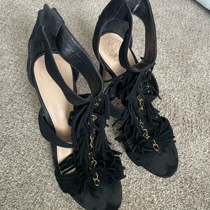 Vince Camuto Suede fringe heels size 6.5